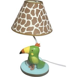 Lambs & Ivy Peek A Boo Jungle Table Lamp Baby Nursery Light 2012 Safari Bird